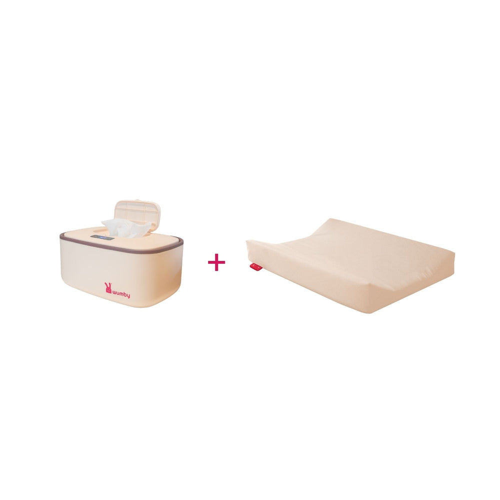 Verwarmd Aankleedkussen + Billendoekjesverwarmer - Vanilla
