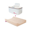 Verwarmd Aankleedkussen + Billendoekjesverwarmer - Vanilla en Wit