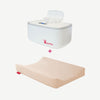 Verwarmd Aankleedkussen +Billendoekjesverwarmer - Vanilla en Wit